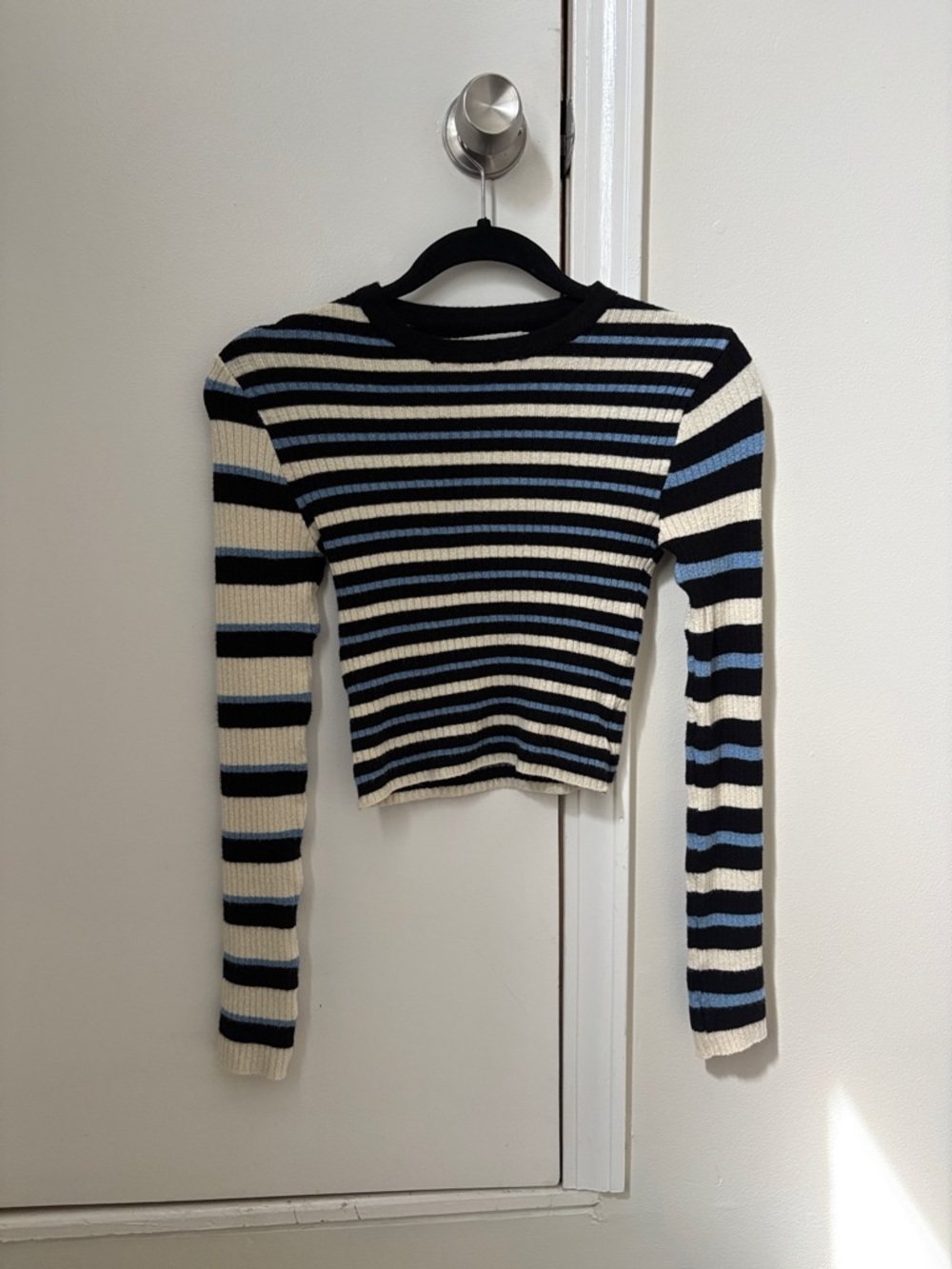 Urban Outfitters Striped Ribbed Long Sleeve Top - Size Small